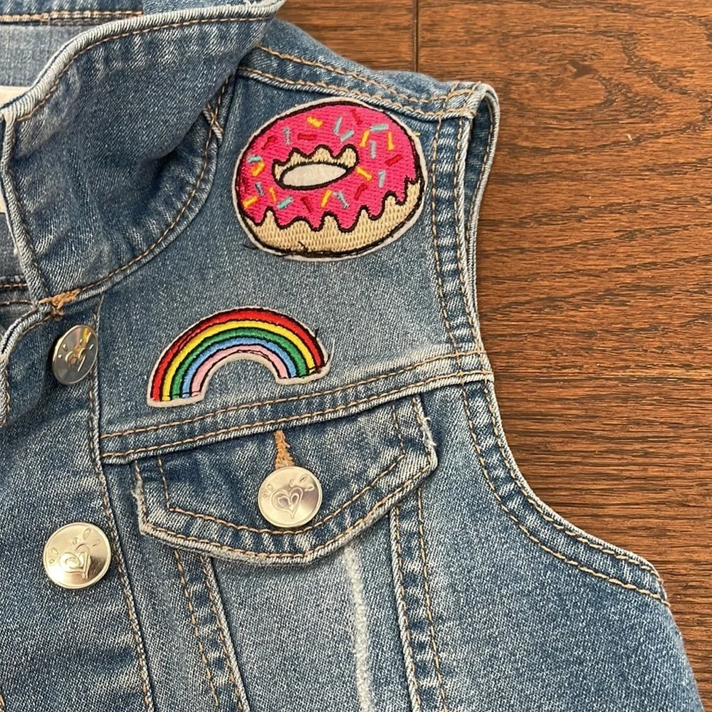 Justice Girls Denim Vest Size 8/10